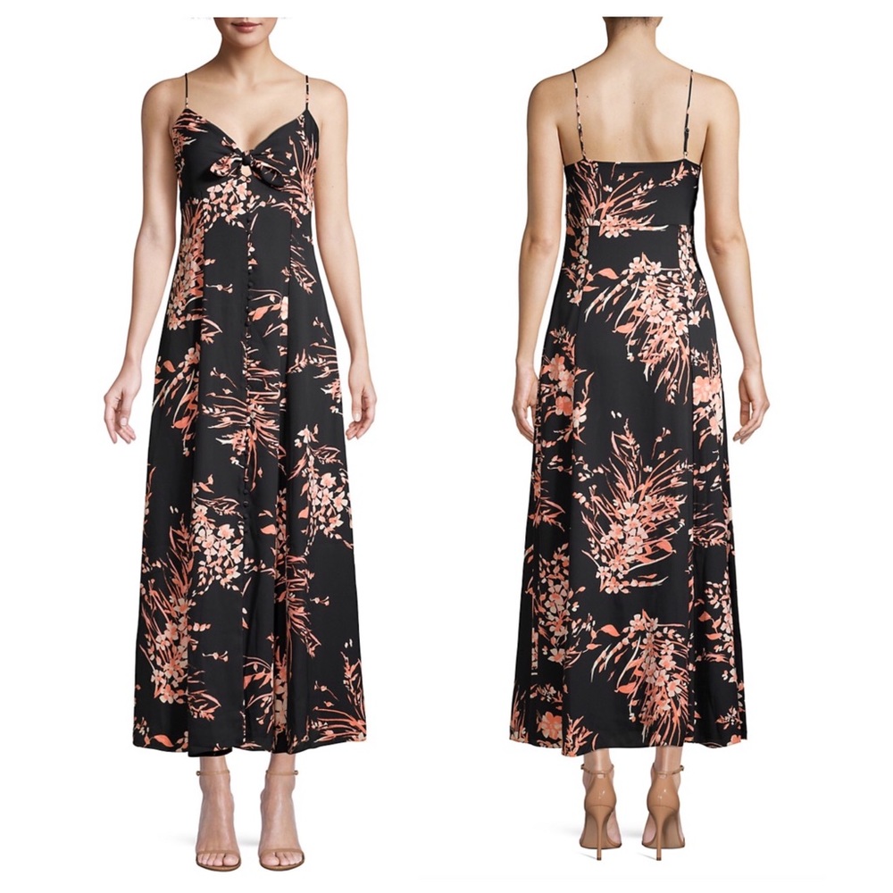 Joie Almona Floral Empire-Waist Maxi Dress